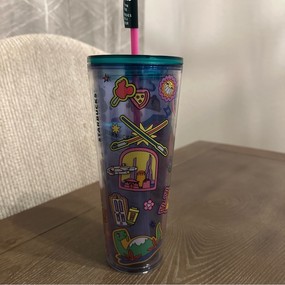 Disney Parks 2026 Hollywood Studios Starbucks 9” Travel Tumbler Cup Only NO Pins - Picture 2 of 4